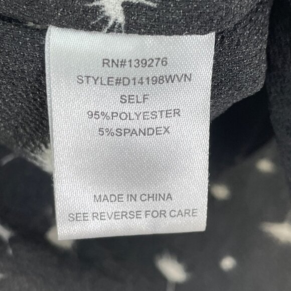 Daniel Rainn Womens Small Black Dandelion Floral Blouse 3/4 Roll Up Sleeve Shirt - Picture 4 of 8